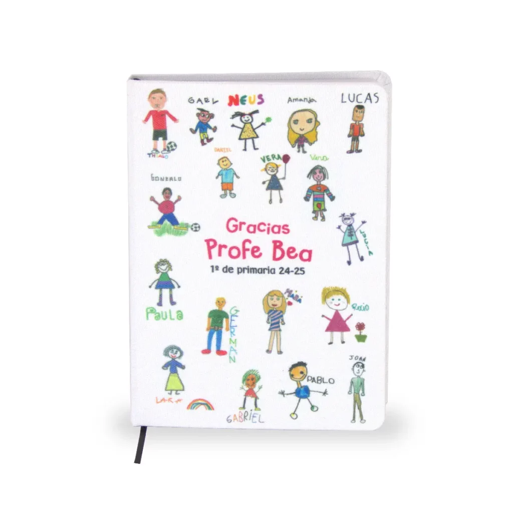 libreta personalizada con dibujos para profesores