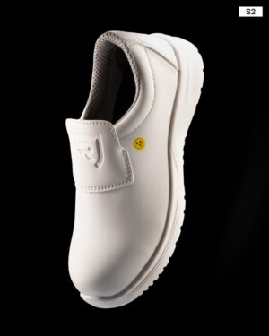 Calzado laboral Roly Salt S2 Blanco sin cordones