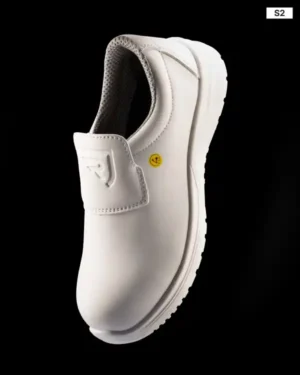 Calzado laboral Roly Salt S2 Blanco sin cordones - Ref. ZL8386